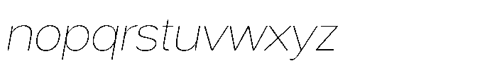 Swinston Sans Thin Italic Font LOWERCASE