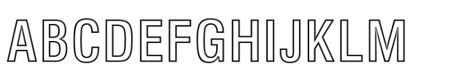 Swiss 721 Bold Condensed Outline Font UPPERCASE