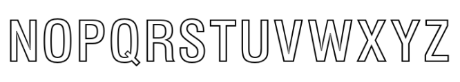Swiss 721 Bold Condensed Outline Font UPPERCASE