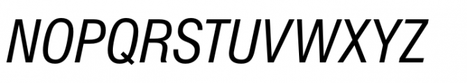 Swiss 721 Regular Condensed Italic Font UPPERCASE
