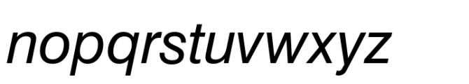 Swiss 721 Regular Italic Font LOWERCASE