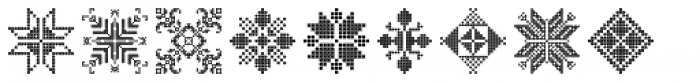 Swiss Folk Ornaments Geometric Font UPPERCASE