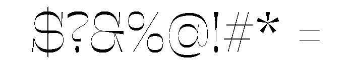 Sway InverseLight Instance Font OTHER CHARS