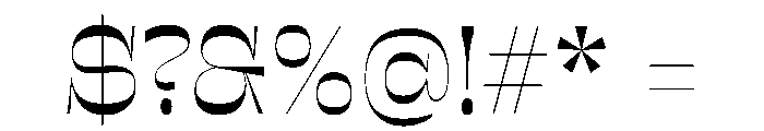 Sway InverseRegular Instance Font OTHER CHARS