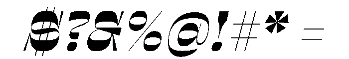 SwayInverse BlackItalic Font OTHER CHARS