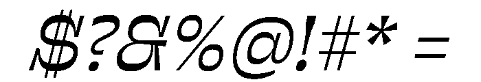 SwayMid MediumItalic Font OTHER CHARS