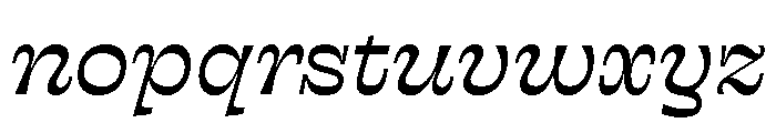 SwayMid MediumItalic Font LOWERCASE