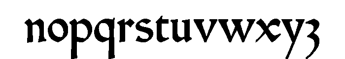 Sweynheim&Pannartz Subiaco ProtoRoman120R Font LOWERCASE