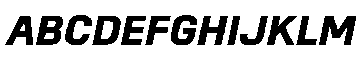 SwissDin BoldItalic Font UPPERCASE