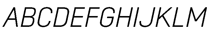 SwissDin ExtLtIta Font UPPERCASE