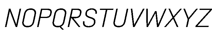SwissDin ExtLtIta Font UPPERCASE