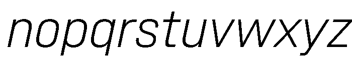 SwissDin ExtLtIta Font LOWERCASE