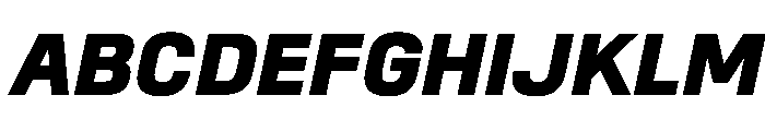 SwissDin ExtraBoldItalic Font UPPERCASE