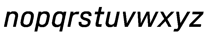 SwissDin Italic Font LOWERCASE