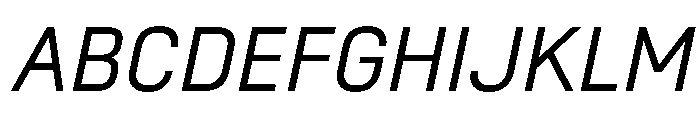 SwissDin LightItalic Font UPPERCASE