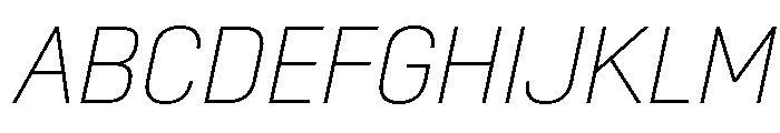 SwissDin ThinItalic 04481deb Font UPPERCASE