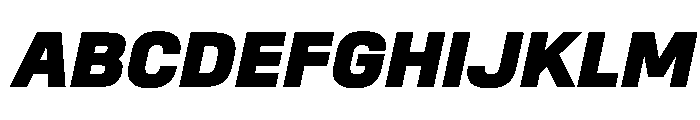 SwissDinVAR BlackItalic Instance Font UPPERCASE