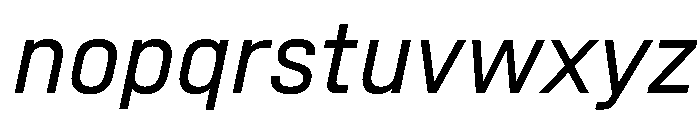 SwissDinVAR BookItalic Instance A2b6a460 Font LOWERCASE