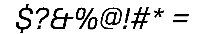 SwissDinVAR BookItalic Instance Font OTHER CHARS