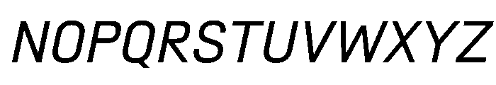 SwissDinVAR BookItalic Instance Font UPPERCASE