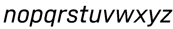 SwissDinVAR BookItalic Instance Font LOWERCASE