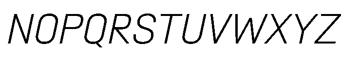 SwissDinVAR ExtraLightItalic Instance B9771d22 Font UPPERCASE
