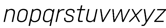 SwissDinVAR ExtraLightItalic Instance Font LOWERCASE