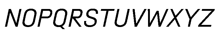 SwissDinVAR LightItalic Instance 4002bc24 Font UPPERCASE