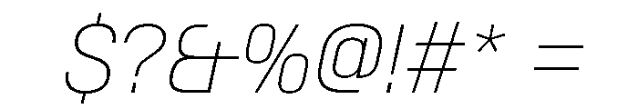 SwissDinVAR ThinItalic Instance Font OTHER CHARS