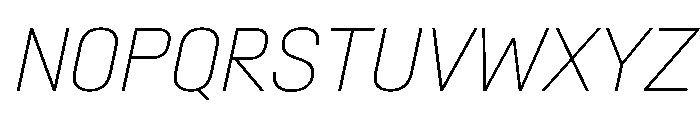 SwissDinVAR ThinItalic Instance Font UPPERCASE