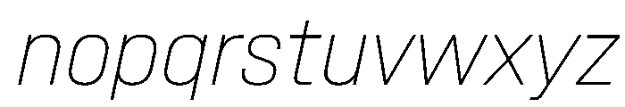 SwissDinVAR ThinItalic Instance Font LOWERCASE