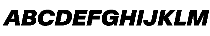 SwissNow BlackItalic Ca6936b3 Font UPPERCASE