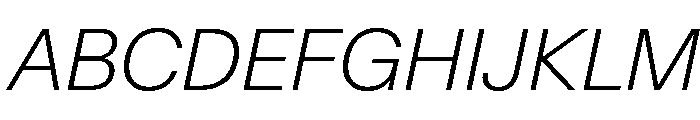 SwissNow ExtLtIta 0372950b Font UPPERCASE