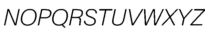 SwissNow ExtLtIta 0372950b Font UPPERCASE