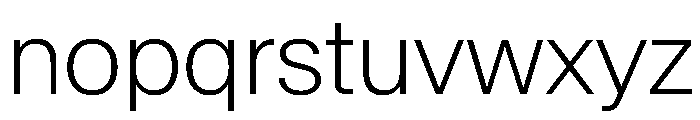 SwissNow ExtraLight D1011e1f Font LOWERCASE