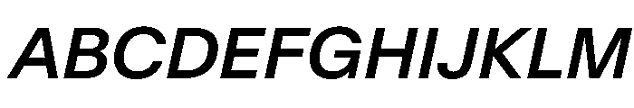 SwissNow MediumItalic 53956aeb Font UPPERCASE