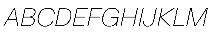 SwissNow ThinItalic 059a8364 Font UPPERCASE