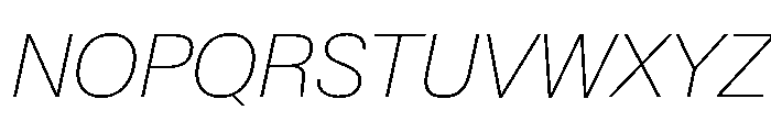SwissNow ThinItalic 73404caa Font UPPERCASE
