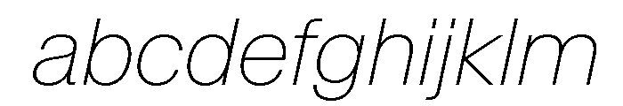 SwissNow ThinItalic 73404caa FONT