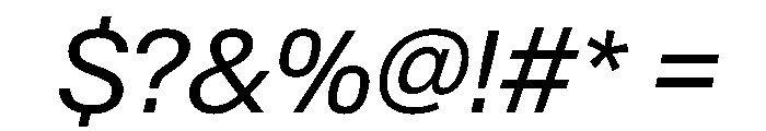 SwissNowVAR BookItalic Instance Font OTHER CHARS