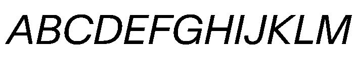 SwissNowVAR BookItalic Instance Font UPPERCASE