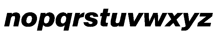 SwissNowVAR ExtraBoldItalic Instance Font LOWERCASE