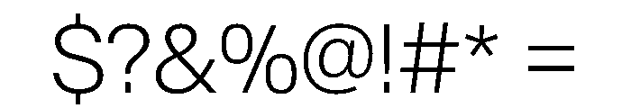 SwissNowVAR ExtraLight Instance Font OTHER CHARS