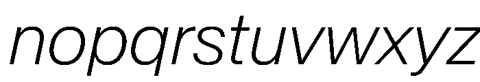 SwissNowVAR ExtraLightItalic Instance Font LOWERCASE