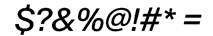 SwissNowVAR Italic Instance Font OTHER CHARS