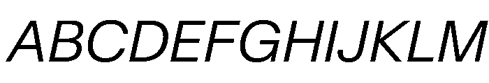 SwissNowVAR LightItalic Instance 8ce16d8e Font UPPERCASE