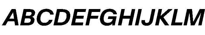 SwissNowVAR SemiBoldItalic Instance Font UPPERCASE