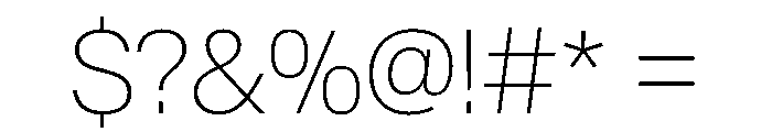 SwissNowVAR Thin Instance Font OTHER CHARS