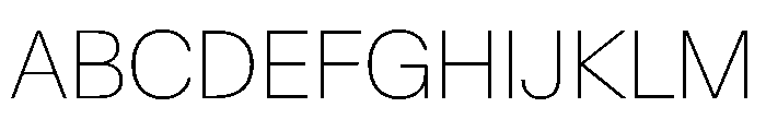 SwissNowVAR Thin Instance Font UPPERCASE