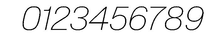 SwissNowVAR ThinItalic Instance Font OTHER CHARS